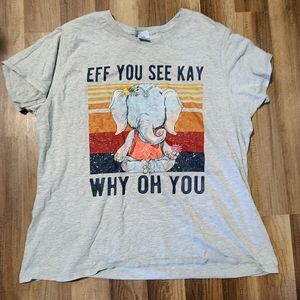 Funny elephant Tee women 2xl